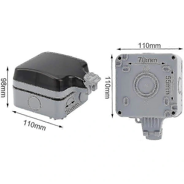 Garden Socket Outdoor Socket IP66 Waterproof USB Socket Wall Mounted Socket