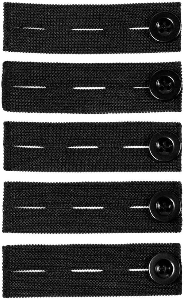 Set med 5 Elastiska Förlängningar för Graviditetshalsband Svart