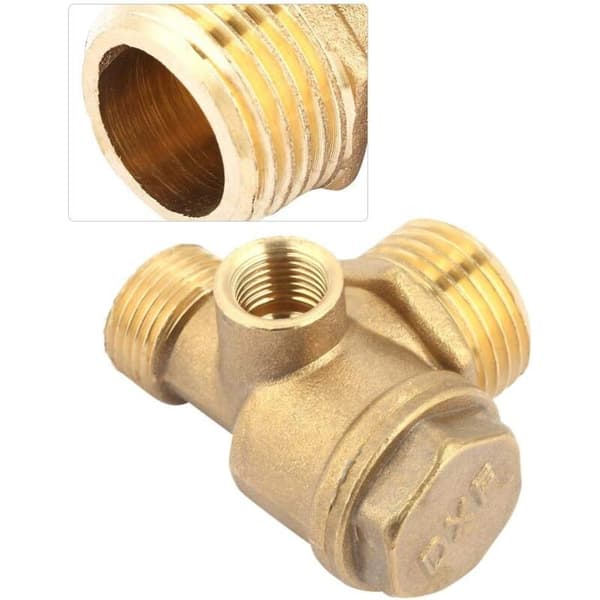 3-ports kompressor kontraventil hane gevindrørforbindelse 20 16 10mm (20 16 10mm)