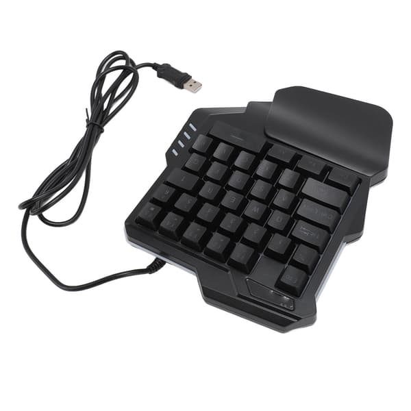 One-Handed Gaming Keyboard 35 Keys Portable Gaming Keyboard Backlit Gaming Keyboard Ergonomic Game Controller for Windows 7 8 10 PC
