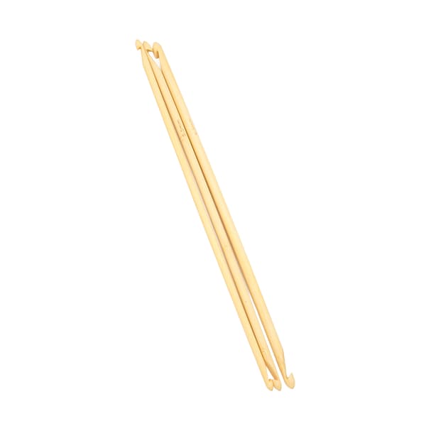 3-pack crochet hook set, various sizes, double-ended, non-slip, bamboo, Tunisian crochet hook for knitting and sewing
