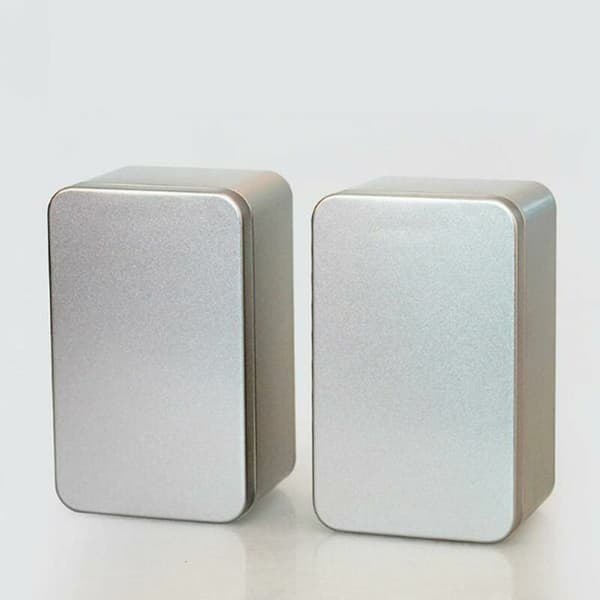 Rektangulær metallboks - Blikk - 13 x 8 x 6 cm