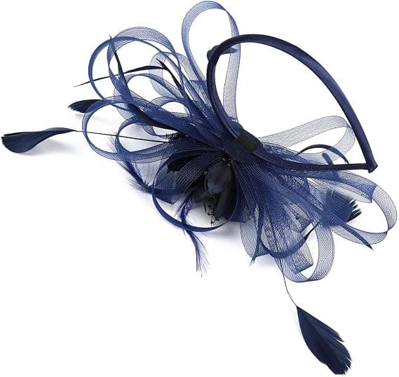 Elegant Fascinator Damehat Bryllup Fjer Hårklemme Tilbehør