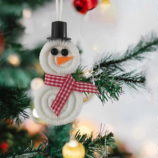 10 Pieces Snowman Christmas Tree Decorations Hanging Ornaments