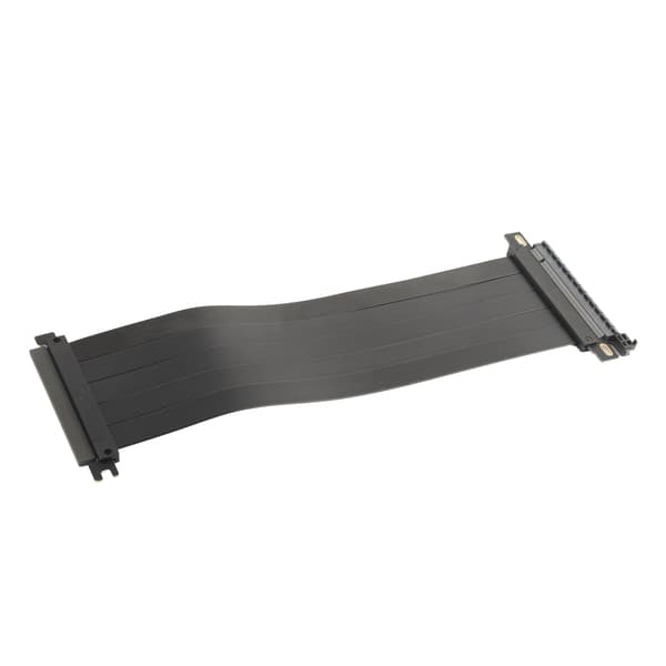 PCIE 4.0 X16 Extremely Flexible 180 Degree High-Speed GPU Extension Cable Riser for RX6900XT RX6800XT RTX3090ti Black 30cm/11.81in