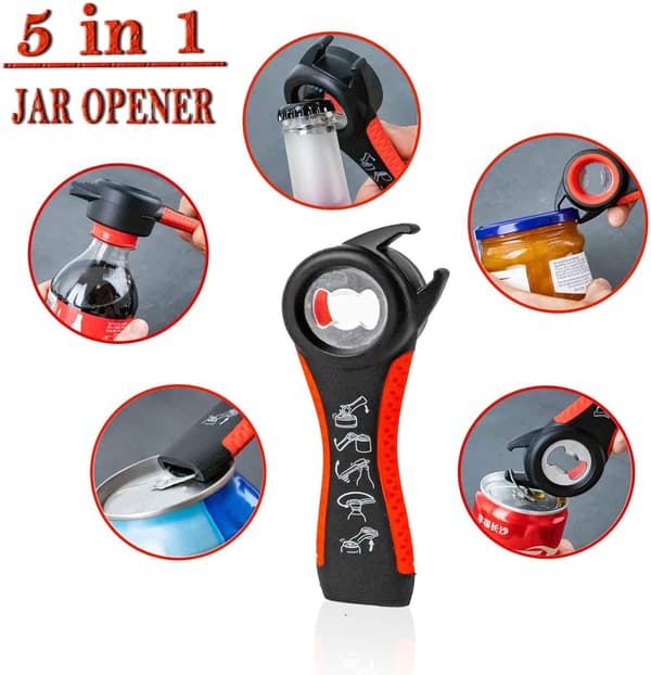 Flaskeåpner Multifunksjonell Boksåpner 5 i 1 Flaskeåpner Mu