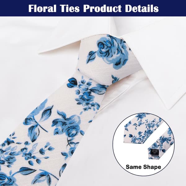 Herrslips i bomull med blommönster 2,56'' tryckt smal 925 - 925