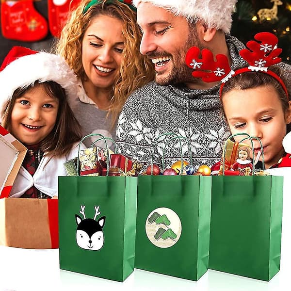 25 st presentpåsar, presentpapperspåsar, kraftpåsar, kraftpapperspåsar med handtag, hög