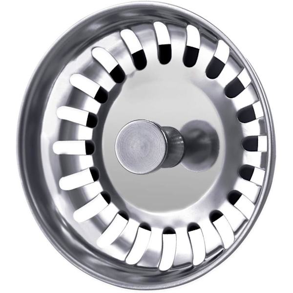 2 stk 78 mm Universal Køkkenafløbsfilter Rustfrit Stål Vask
