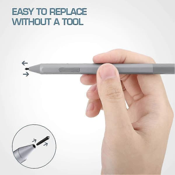 3 stk Stylus Penn til Microsoft Surface Pro 8/7/6/5/4/3/x, Surface Go 3/2/1, Surface Book/laptop med viskelærknapp