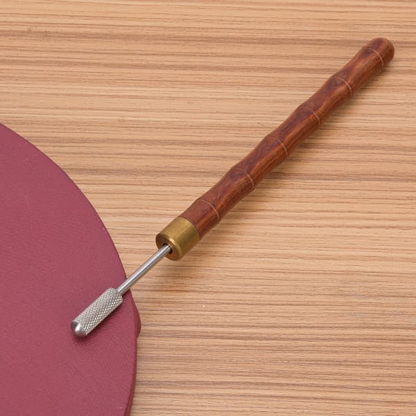 Sandalwood Handle Edge Dye Pen Applicator DIY Leather Craft Edge Treatment Tool Red