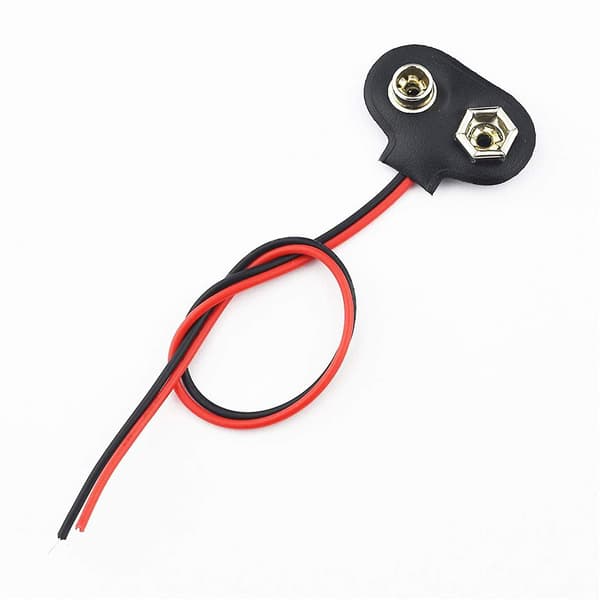30 kpl 9 voltin paristopidike, kontaktiparistoliittimet (30 kpl - 15 cm)