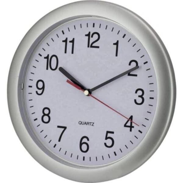 22222 Quartz Väggklocka 25 cm silver