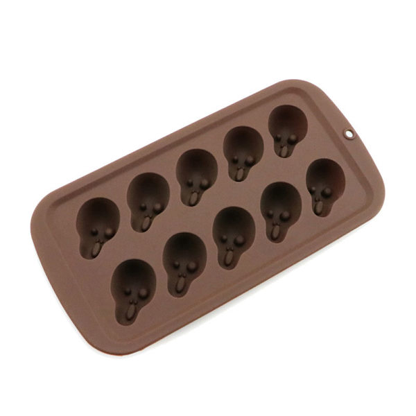 Halloween Skull Silicone Stencils Multipurpose DIY Chocolate Ice Fat Molds Practical Kitchen Baking Tools Coffee Coffee