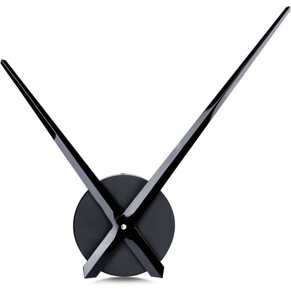 Large Wall Clock Hands 31.5 cm Simple Black Without Number Mechanism for DIY Frameless Clock with Long Hands