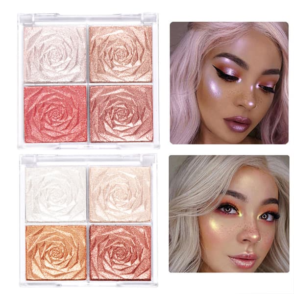 Professional Face Highlighter Makeup Face Powder Waterproof Pigment Powder Palette