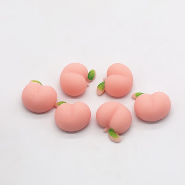 Peach Shaped Squeeze Toy TPR Soft Elastic Cute Squeeze Stress Relief Toy for Home Office