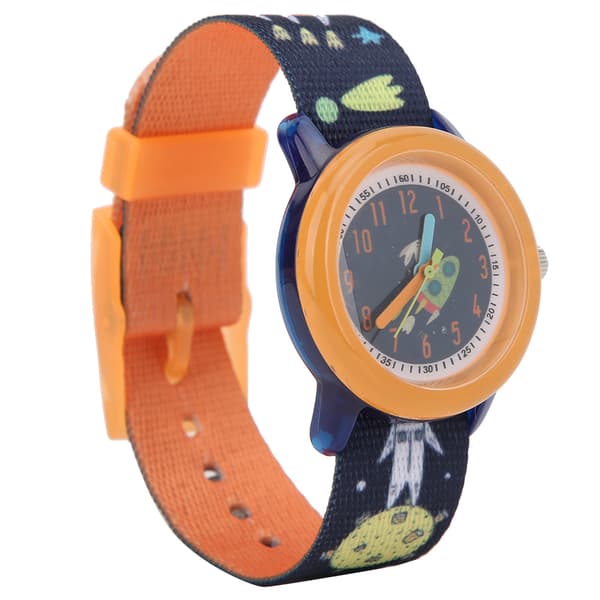 Kids Watch Cartoon Pattern Waterproof Strap Quartz Children's Watch Orange