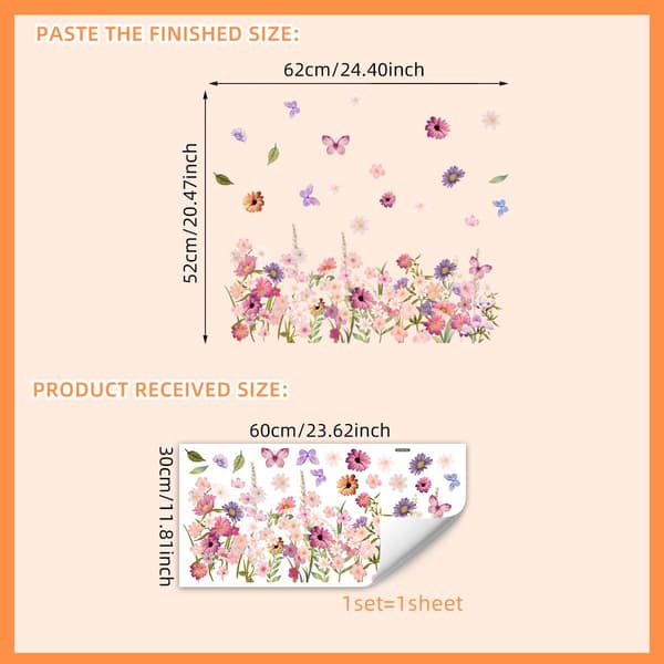 Växter & Blommor Fönsterdekaler, Statisk Dubbelsidig Visuell Glasdekor