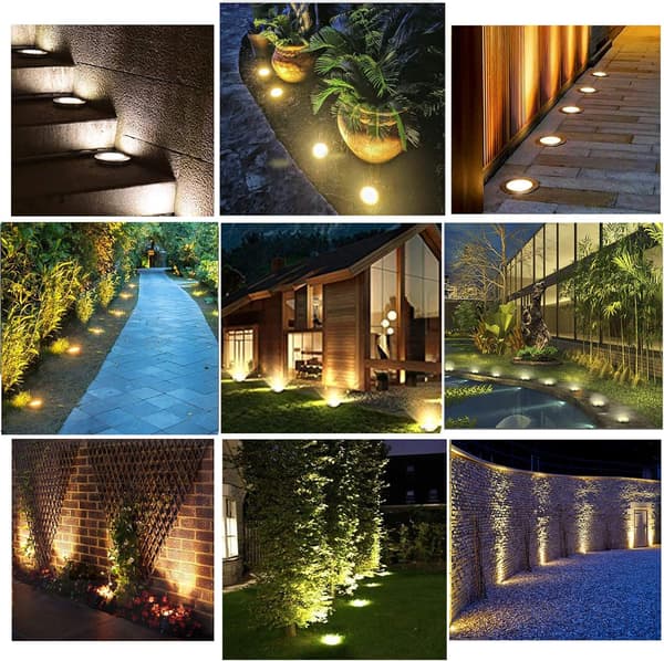 Soldrevet hagebelysning, 4-pakning 16 LED solcellelamper Ou