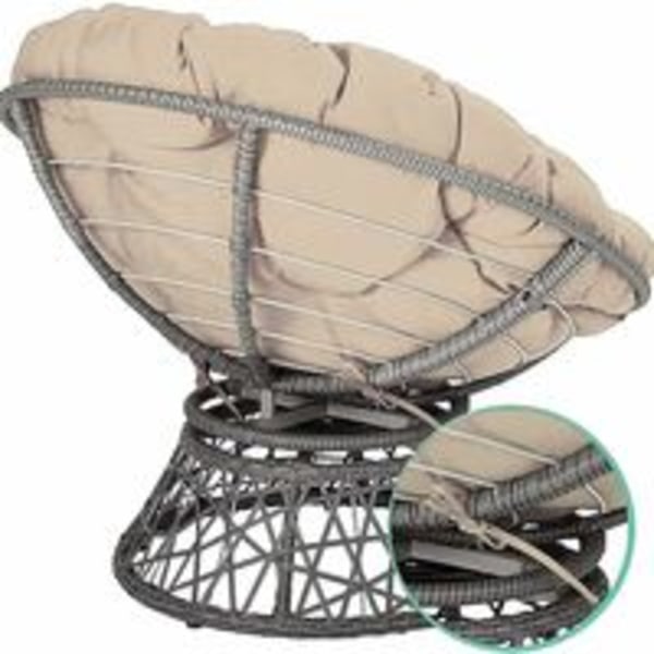 Pyöreä Papasan-tuolin pehmuste 70x70cm, paksu ulkokäyttöön tarkoitettu Papasan-tuolin pehmuste, paksut rottinkituolin pehmusteet, muna riipputuolin pehmuste