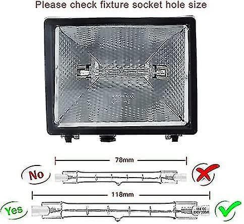 5-pack R7s Halogen Bulb 118mm 200w 230v, R7s Halogen Rod 118mm, Halogen Bulb R7s Dimmable Halogen Rod Lamp for Construction Floodlights, Work Lighting