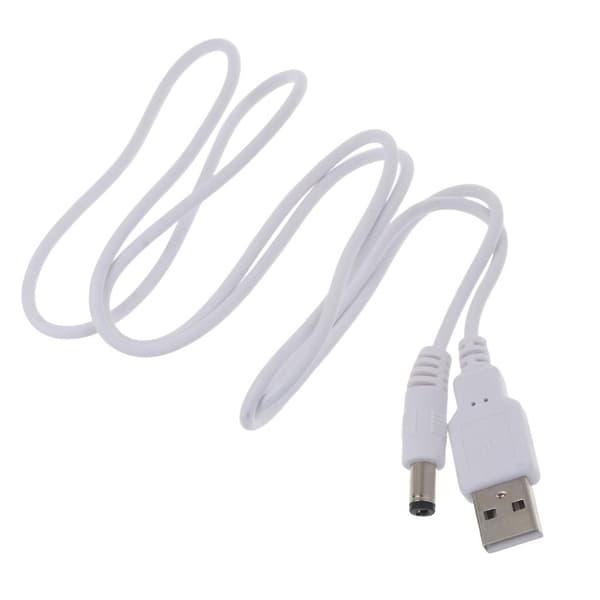 USB 2.0 A-typ hane till 5,5x2,5 mm DC 5V strömkontakt USB DC5V laddningskabel [DB] 1 m 1m