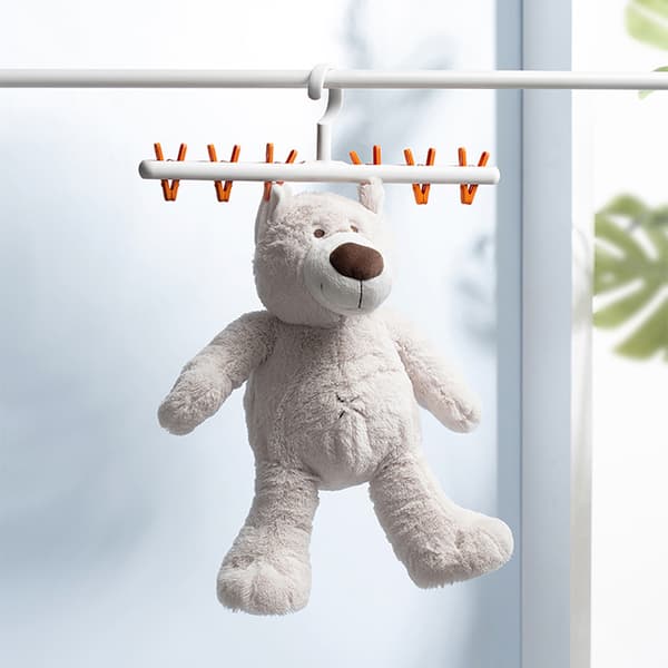 Multifunctional Windproof Clothes Hanger Socks Underwear Gloves Hanging Rack White Grey White Gray