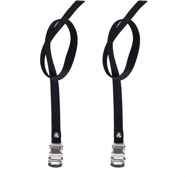 1 Pair Bicycle Pedal Toe Straps Universal Replacement Foot Pedal Straps for Exercise Bike/Bicycles