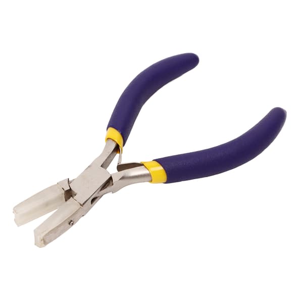 Flat Nose Pliers Blue Handle Double Spring Structure Carbon Steel Mini Pliers for DIY Handmade Jewelry Hardware