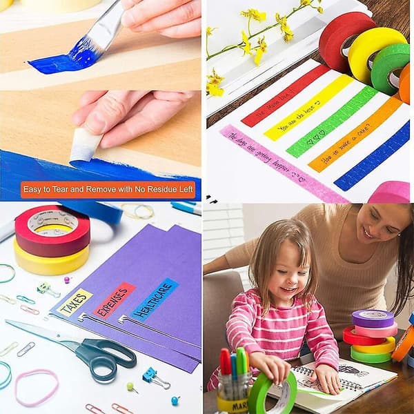 Afdækningstape, Premium Multi-Surface Afdækningstape, Blå, Boligindretning Malertape – 30m x 2.5cm, 1 stk_tfrf