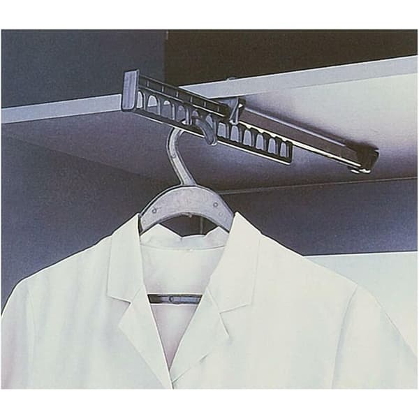 Extendable wardrobe rail, sliding clothes hanger, hanger for 12 hangers, 312 mm length, 2-pack