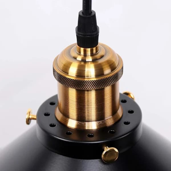 American Retro Chandelier - Industrial Retro Black Iron Hanging Pendant Light - Adjustable Length, with Light Source