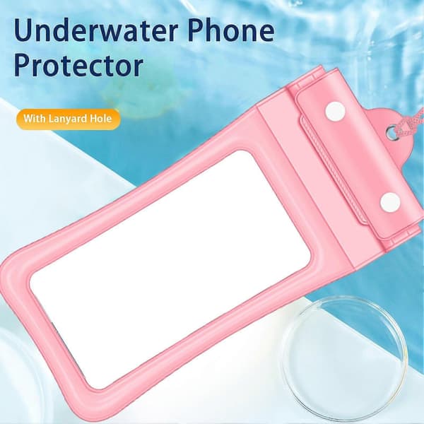 Waterproof Phone Case with Lanyard Transparent Touchscreen Universal Phone Protective Pouch for Boating Diving