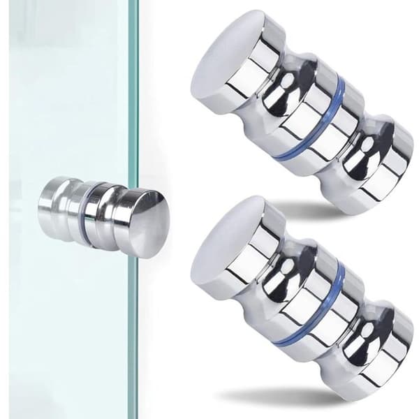 2-pack Duschdörrhandtag Badrumsduschdörrhandtag 30mm Polerad Krom Ersättningsdörrhandtag
