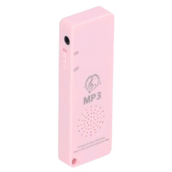 MP3 Player Lossless Sound Quality Multifunctional Portable Supports 64GB Memory Card Mini MP3 for Students Pink