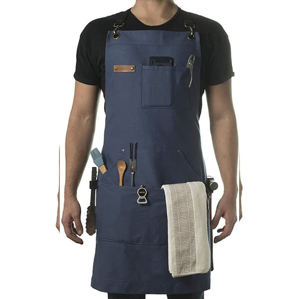 Professional High-Quality Chef Apron for Cooking, Grilling, and BBQ (Blue)