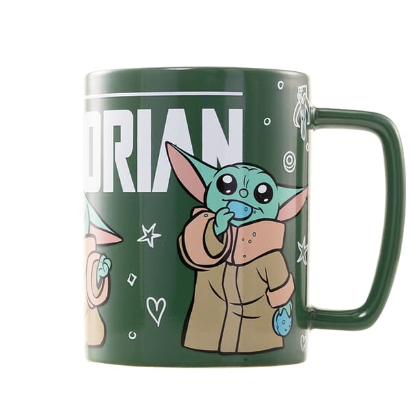 Mandalorian Grogu-mugg 440 ml med teddyöverdrag 456