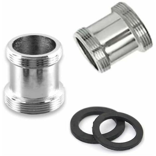 1 pakke messingkranadapter 22 mm hann til hann kranlufterkobling - M24 til M22
