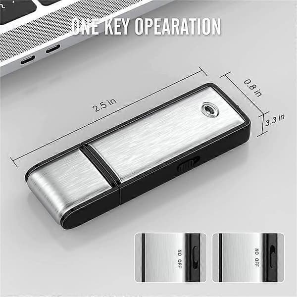16 GB Mini Stemmeopptaker, Støyreduserende USB Digital Lydopptaker for Forelesning, Intervju, Møte C