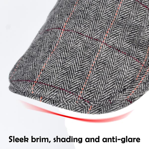 Herre Beret Flat Cap Golf Kjøring Newsboy Lue Flat Cap - Ullfilt