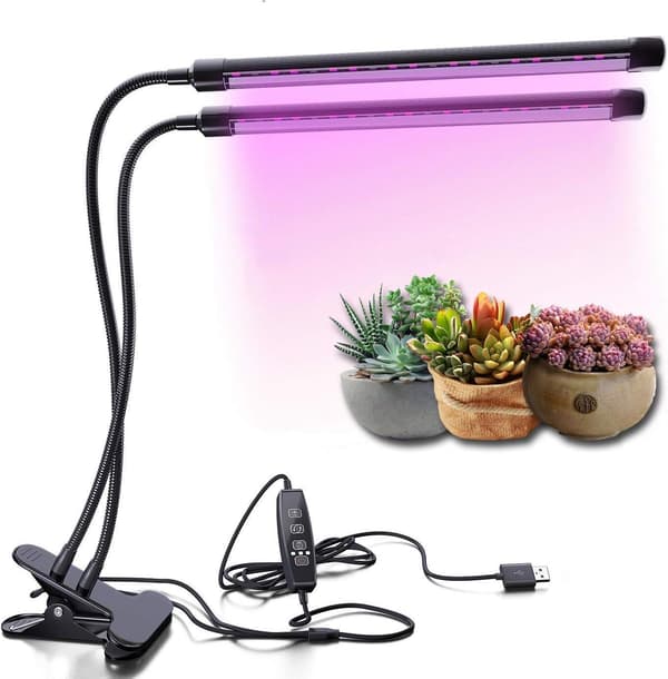 30 LED plantelamper, doble plantelampe, USB-grensesnitt