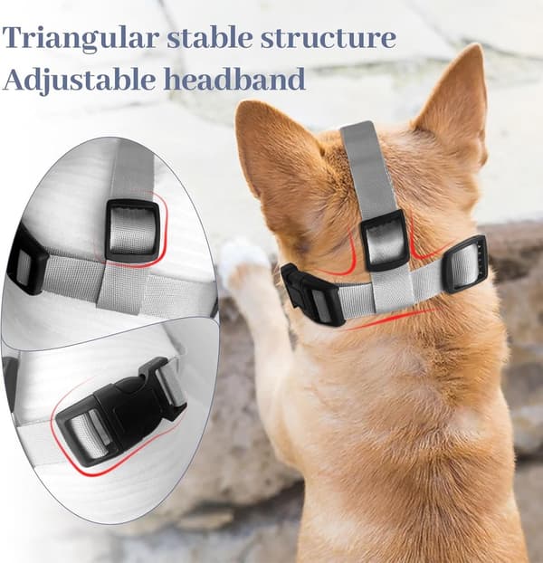 Dog Muzzle Soft Breathable Mesh With Adjustable Straps, Full Coverage Anti-biting Barking For Small Medium Large Dogs, Black Grey XL