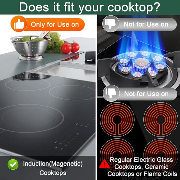 Induction Hob Protector Mat, Silicone, Heat and Scratch Resistant, Non-Slip, Black, 60x52cm