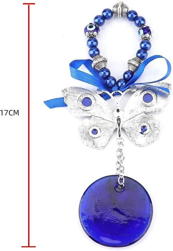 Blå Øje Beskyttelse Blå Amulet Glas Vedhæng Heldigt Hjem Beskyttelse Vægdekoration