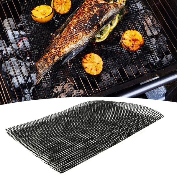 30x40cm Reusable Non-Stick Grill Mesh Mat for Outdoor Kitchen BBQ Cooking Accessories