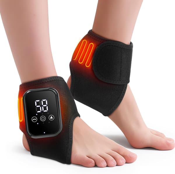 Fodmassageapparat med Varme & Vibration | Smertelindring & Cirkulation | Hjem & Rejse 2-pak 2-Pack