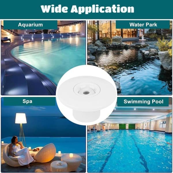 2-tommer hanreturdyse, 360 graders roterende pool spa jet massage badekar returdyse