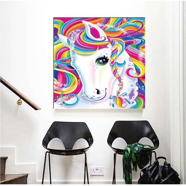 Timanttimaalaus lapsille, Unicorn Diamond Embroidery Complete Kit, Can