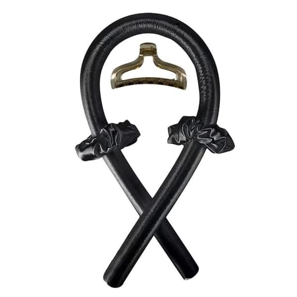 Heatless Curls, Silk Hair Curls Without Heat, Black